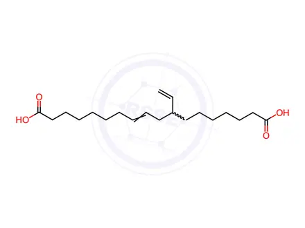 Chemical structure of 8-Vinyl-10-octadecenedioic acid