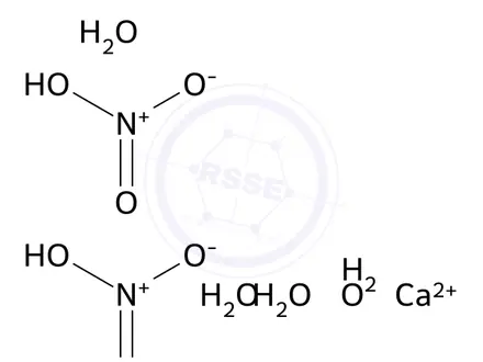 Chemical structure of Calcium Nitrate Tetrahydrate