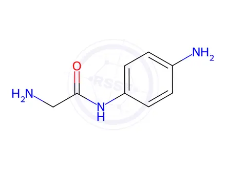 Chemical structure of 2-Amino-N-(4-aminophenyl)acetamid e dihydrochloride