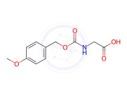 Chemical structure of 2-((((4-methoxybenzyl)oxy)carbonyl)amino)acetic acid