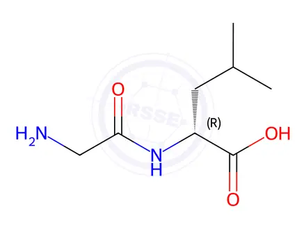 Chemical structure of Glycyl-D-leucine