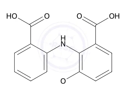 Chemical structure of 2-((2-Carboxyphenyl)amino)-3-methoxybenzoic acid