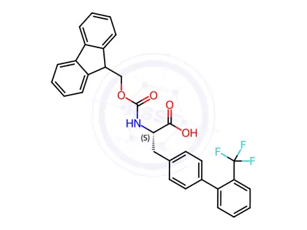 Chemical structure of Fmoc-4-(2-trifluoromethylphenyl)-L-phenylalanine