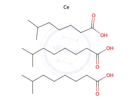 Chemical structure of bis(isononanoato-O)(isooctanoato-O)cerium