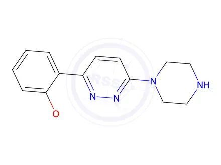 Chemical structure of 3-(2-methoxyphenyl)-6-piperazin-1-ylpyridazine