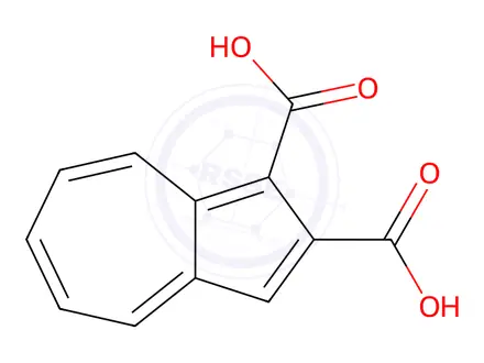 Chemical structure of 1,2-Azulenedicarboxylic acid