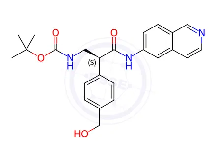 Chemical structure of N-BOC Des dimethylbenzoate Netarsudil Impurity