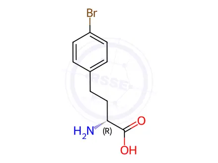 Chemical structure of (R)-2-amino-4-(4-bromophenyl)butanoic acid