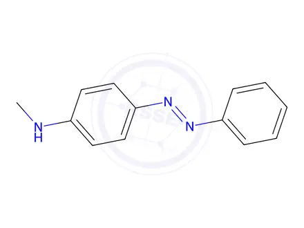 Chemical structure of N-methyl-4-(phenyldiazenyl)aniline