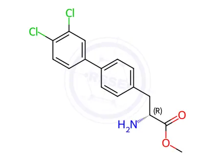 Chemical structure of (R)-Methyl 2-amino-3-(3,4-dichlorobiphenyl-4-yl)propanoate