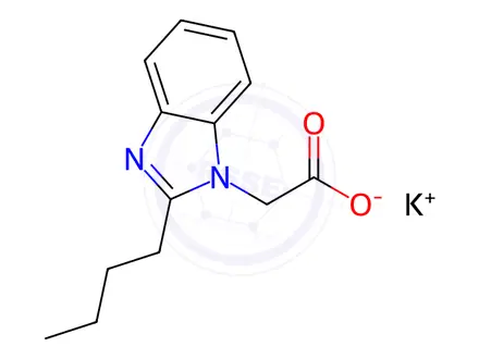 Chemical structure of Potassium 2-(2-butyl-1h-1,3-benzodiazol-1-yl)acetate