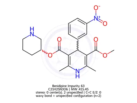 Chemical structure of Benidipine Impurity 63