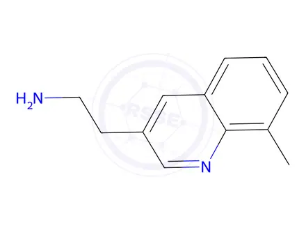 Chemical structure of 2-(8-Methylquinolin-3-yl)ethan-1-amine