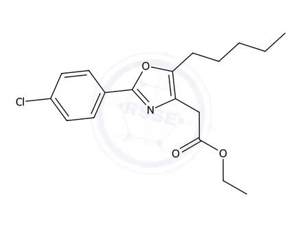 Chemical structure of 1-(4-Chlorophenyl)heptan-2-yl 2-(oxazol-4-yl)acetate