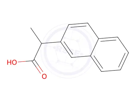 Chemical structure of 2-Naphthalen-2-yl-propionic Acid