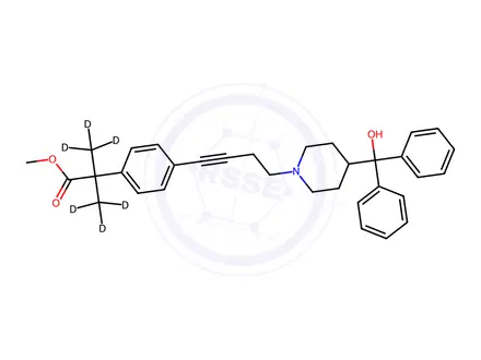 Chemical structure of 1-Dehydroxy-1-dehyro-fexofenadine-d6 Methyl Ester