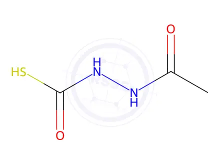 Chemical structure of 2-acetylhydrazine-1-carbothioic S-acid