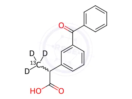 Chemical structure of Ketoprofen-13C,d3