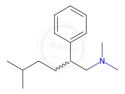 Chemical structure of β-(3-Methylbutyl)-N,N-dimethylbenzeneethanamine