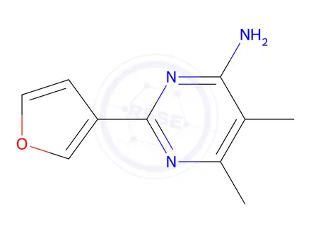 Chemical structure of 2-(Furan-3-yl)-5,6-dimethylpyrimidin-4-amine