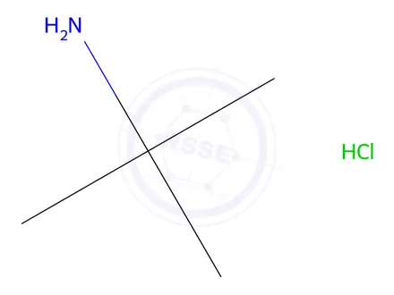 Chemical structure of 2-Methylpropan-2-amine hydrochloride