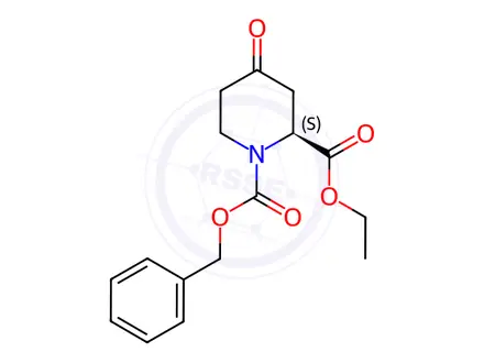 Chemical structure of 1-benzyl 2-ethyl (2S)-4-oxopiperidine-1,2-dicarboxylate
