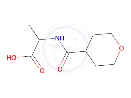 Chemical structure of 2-(oxan-4-ylformamido)propanoic Acid