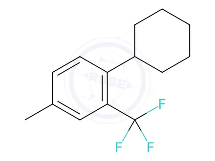 Chemical structure of 1-Cyclohexyl-4-methyl-2-(trifluoromethyl)benzene