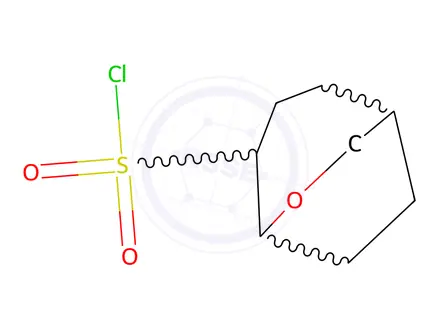 Chemical structure of 6-OXABICYCLO[3.2.2]NONANE-4-SULFONYL CHLORIDE