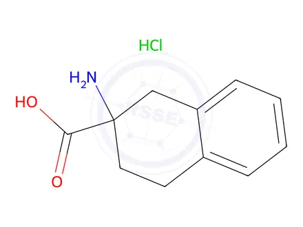 Chemical structure of 2-Amino-1,2,3,4-tetrahydronaphthalene-2-carboxylic Acid Hydrochloride