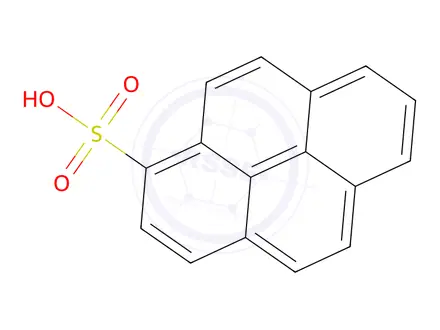 Chemical structure of 1-Pyrenesulfonic acid, Pract.