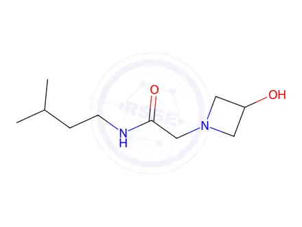 Chemical structure of 2-(3-hydroxyazetidin-1-yl)-n-(3-methylbutyl)acetamide