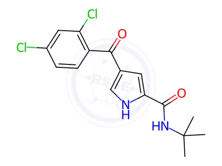 Chemical structure of N-tert-Butyl-4-(2,4-dichlorobenzoyl)-1H-pyrrole-2-carboxamide