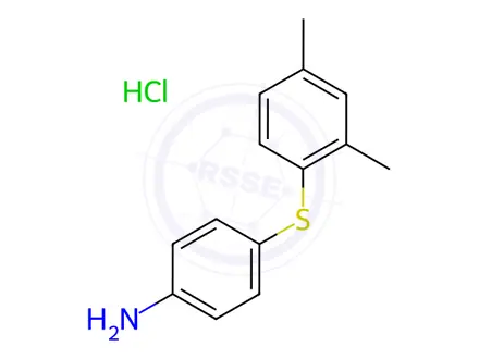 Chemical structure of 4-[(2,4-Dimethylphenyl)sulfanyl]aniline hydrochloride