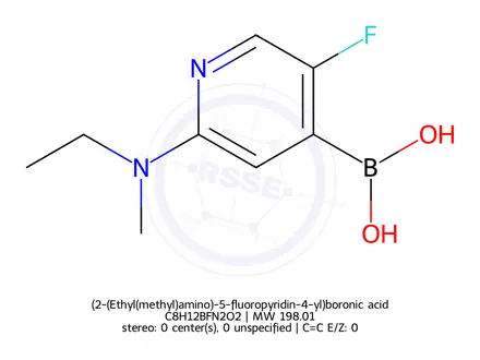 Chemical structure of (2-(Ethyl(methyl)amino)-5-fluoropyridin-4-yl)boronic acid