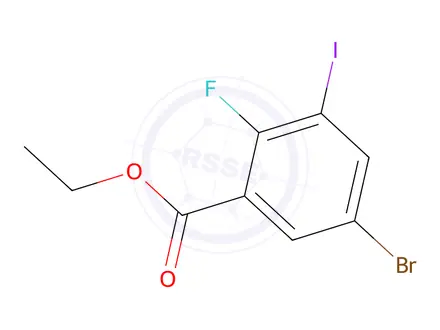 Chemical structure of Ethyl 5-bromo-2-fluoro-3-iodobenzoate