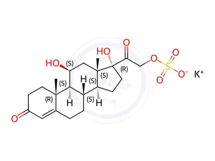 Chemical structure of Cortisol 21-Sulfate Potassium Salt