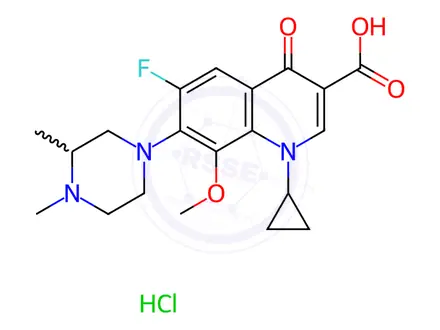Chemical structure of N-Methyl Gatifloxacin (HCl Salt)