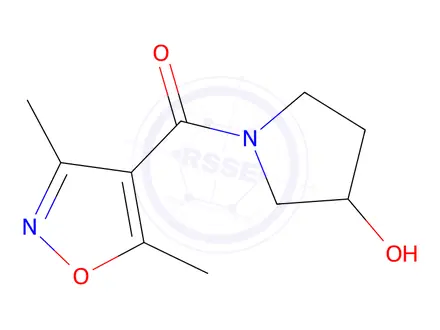 Chemical structure of (3,5-dimethylisoxazol-4-yl)(3-hydroxypyrrolidin-1-yl)methanone