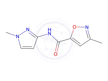 Chemical structure of 3-Methyl-N-(1-methyl-1h-pyrazol-3-yl)-1,2-oxazole-5-carboxamide
