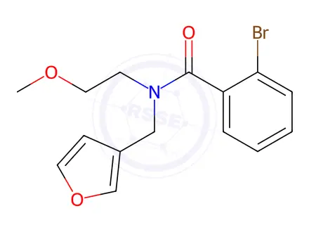 Chemical structure of 2-Bromo-N-(furan-3-ylmethyl)-N-(2-methoxyethyl)benzamide