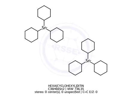 Chemical structure of HEXA(CYCLOHEXYL)DITIN
