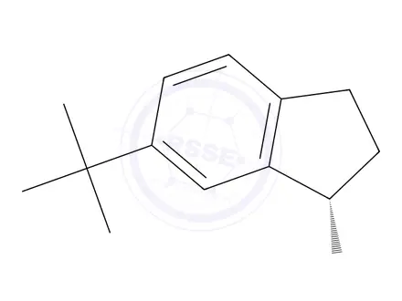 Chemical structure of (S)-6-(tert-butyl)-2,3-dihydro-1H-inden-1-amine