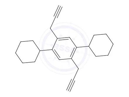 Chemical structure of 1,4-DICYCLOHEXYL-2,5-DI-1-PROPYNYLBENZENE