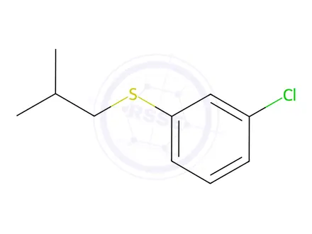 Chemical structure of Benzene, 1-chloro-3-[(2-methylpropyl)thio]-