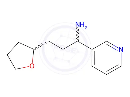 Chemical structure of 3-(oxolan-2-yl)-1-(pyridin-3-yl)propan-1-amine