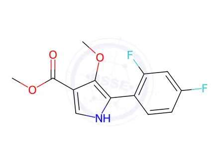 Chemical structure of Methyl 5-(2,4-difluorophenyl)-4-methoxy-1H-pyrrole-3-carboxylate
