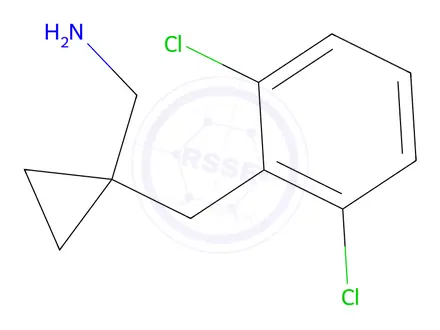 Chemical structure of (1-(2,6-Dichlorobenzyl)cyclopropyl)methanamine