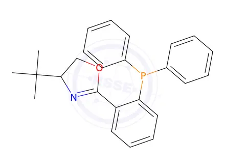 Chemical structure of 4-(tert-Butyl)-2-(2-(diphenylphosphaneyl)phenyl)-4,5-dihydrooxazole