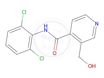 Chemical structure of 6-dichlorophenyl)-3-(hydroxyMethyl)pyridine-4-carboxaMide
